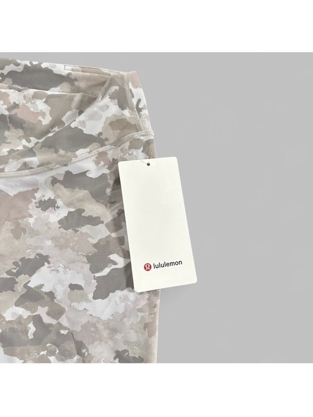 Lululemon Wunder Under Smooth Cover HR 25"leggings Camo Warm Ash Grey size 6-NWT - Picture 4 of 7